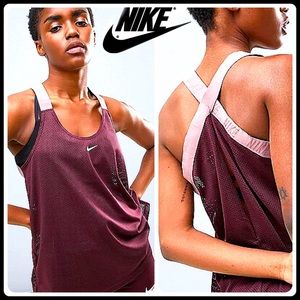 Nike Pro Elastika Mesh Top (burgundy)